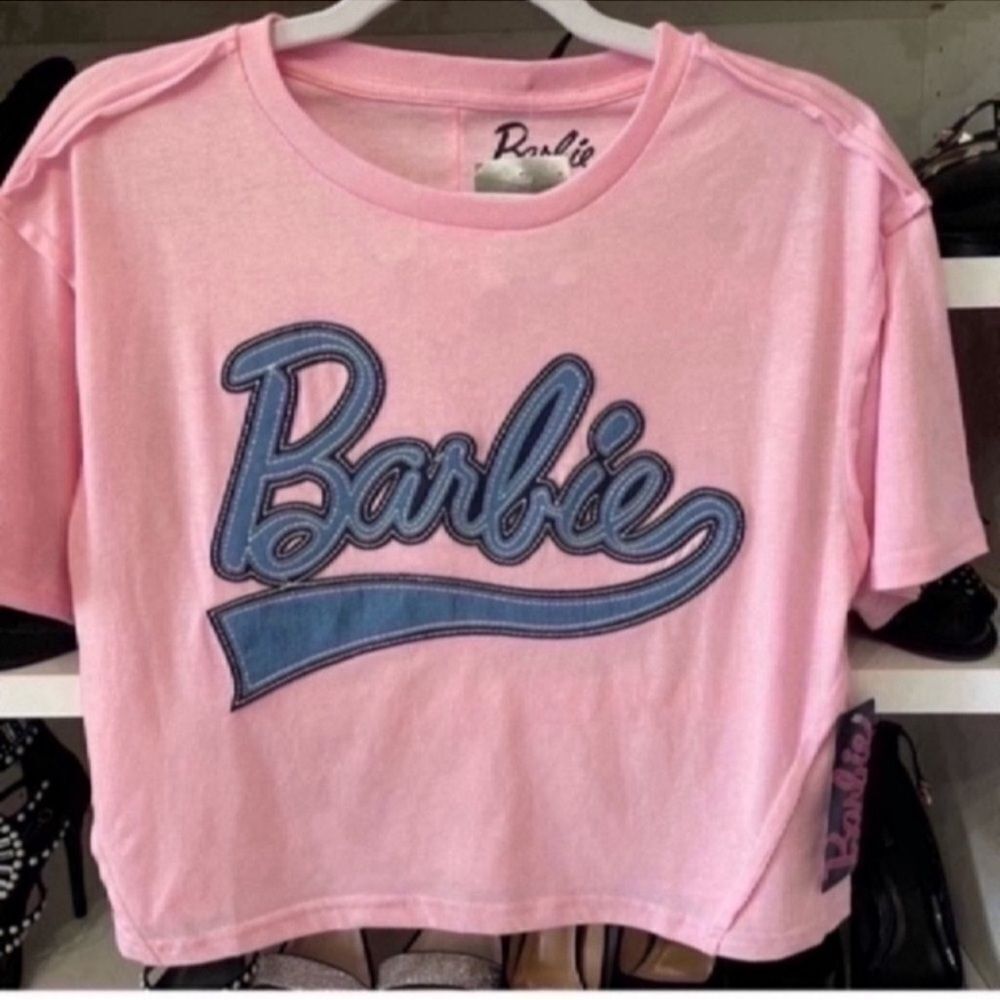New Barbie Women's Pink Crop-top Size M
